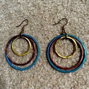 Triple hoop earrings